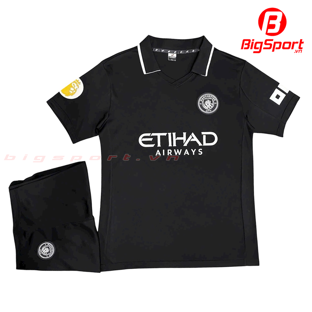 Áo đá bóng Manchester City sân khách 2025-2026 màu đen