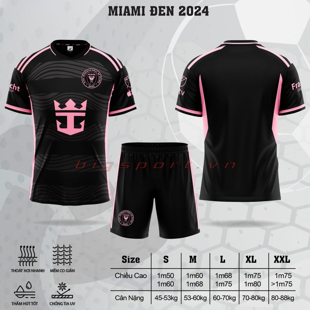Áo đá bóng bóng Miami mùa giải 2024 - 2025