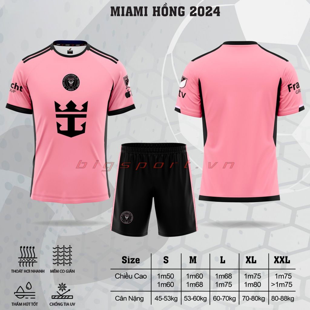 Áo đá bóng bóng Miami mùa giải 2024 - 2025
