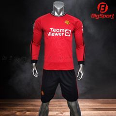 Áo bóng đá tay dài Manchester United sân nhà 2023 - 2024 màu đỏ