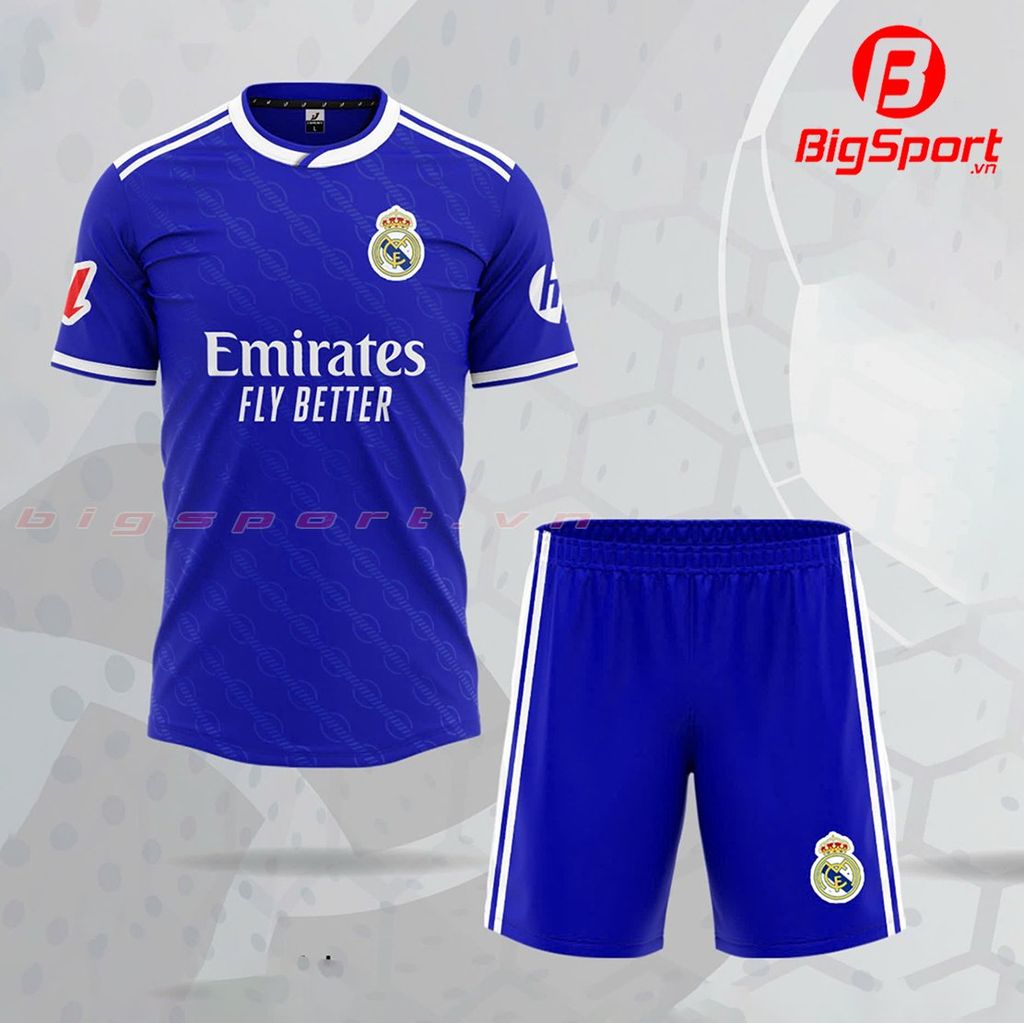 Áo đá bóng Real Madrid mùa giải 2025 - 2026 màu xanh bích