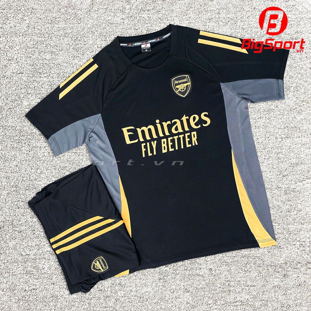 Áo đá bóng training Arsenal 2025-2026 màu đen