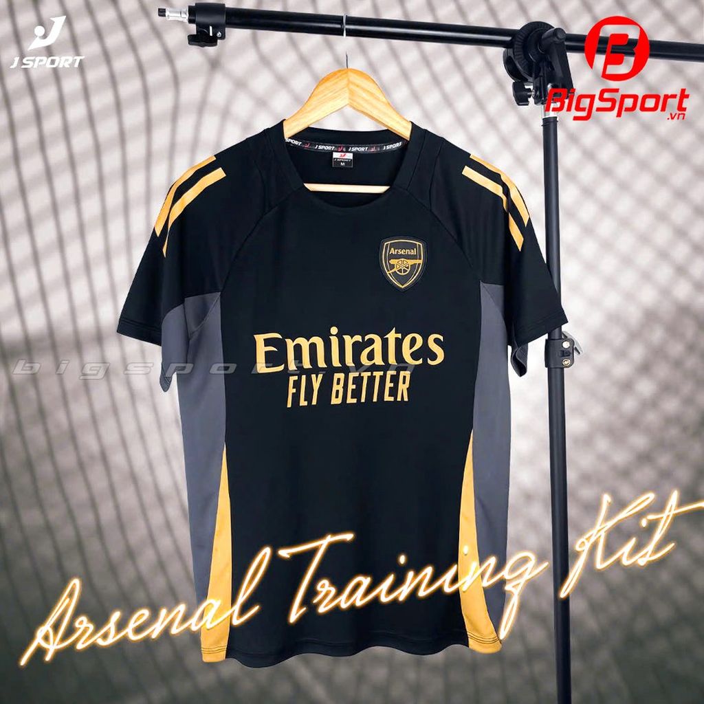 Áo đá bóng training Arsenal 2025-2026 màu đen