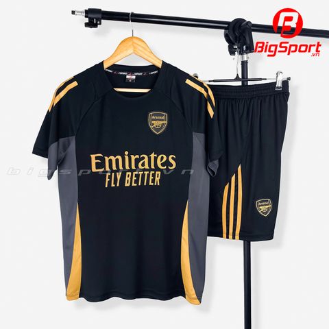 Áo đá bóng training Arsenal 2025-2026 màu đen