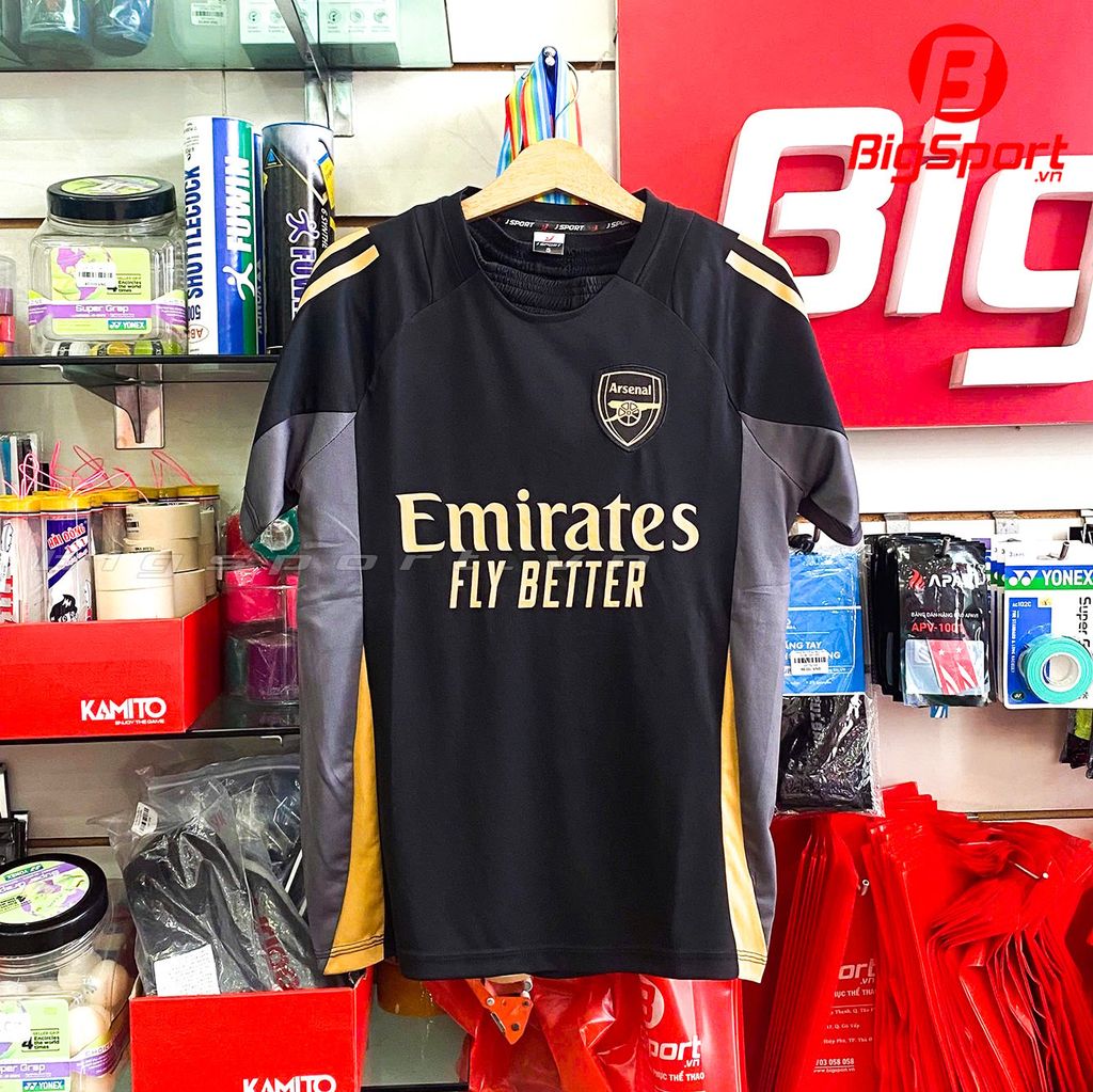 Áo đá bóng training Arsenal 2025-2026 màu đen