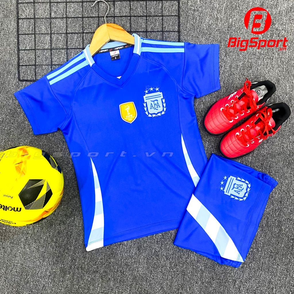 Áo đá bóng trẻ em đội tuyển Argentina 2024-2025