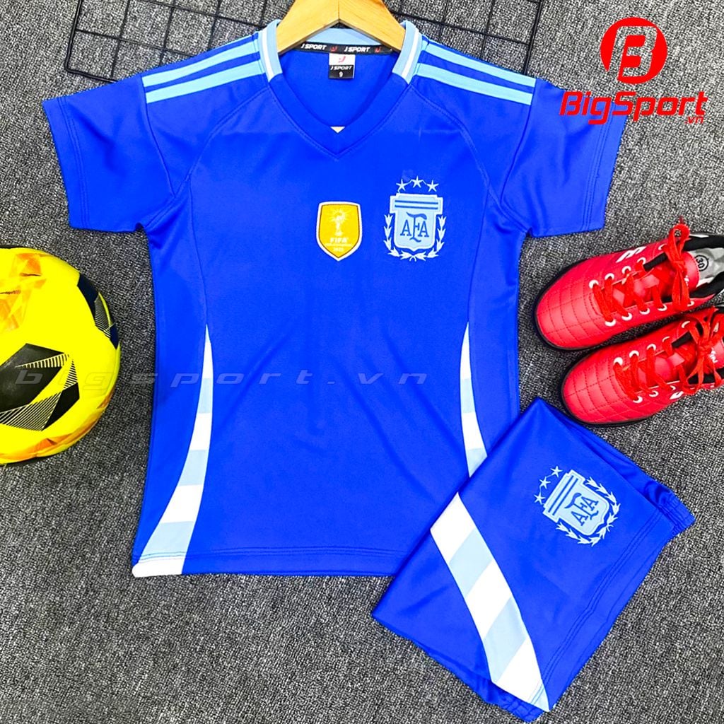 Áo đá bóng trẻ em đội tuyển Argentina 2024-2025
