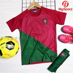 Áo đá bóng trẻ em Bồ Đào Nha 2022-2023 màu đỏ