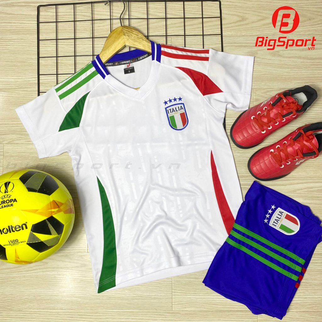 Áo bóng đá trẻ em Italia 2023-2024 màu trắng