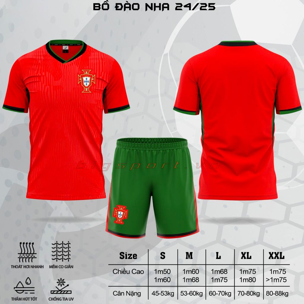 Áo đá bóng đội tuyển Bồ Đào Nha mùa giải 2024 - 2025