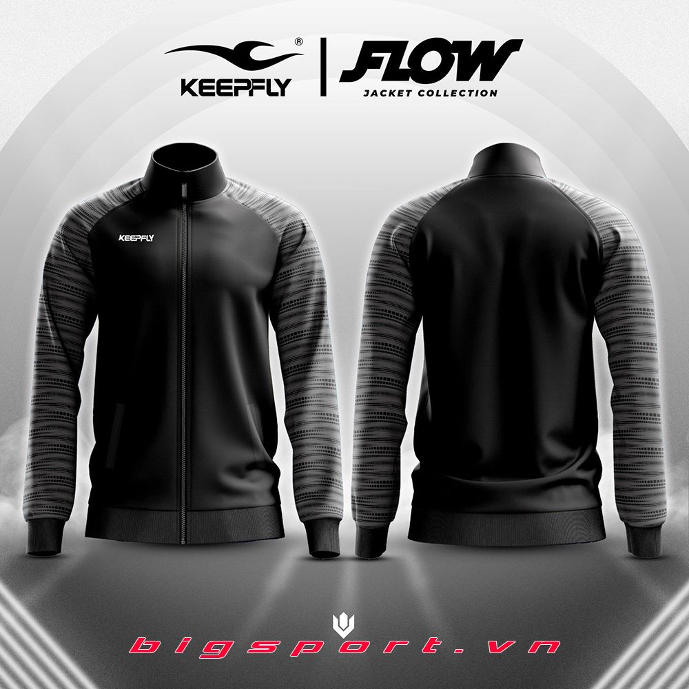 Áo khoác thể thao nam Keep Fly Flow chính hãng màu đen