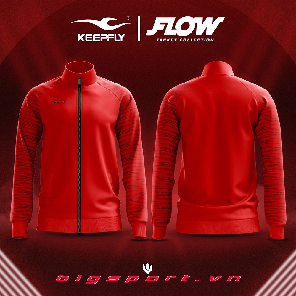 Áo khoác thể thao nam Keep Fly Flow chính hãng màu đỏ