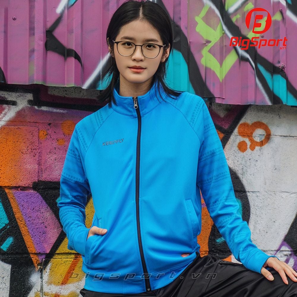 Áo khoác thể thao nam Keep Fly Flow chính hãng màu xanh ya