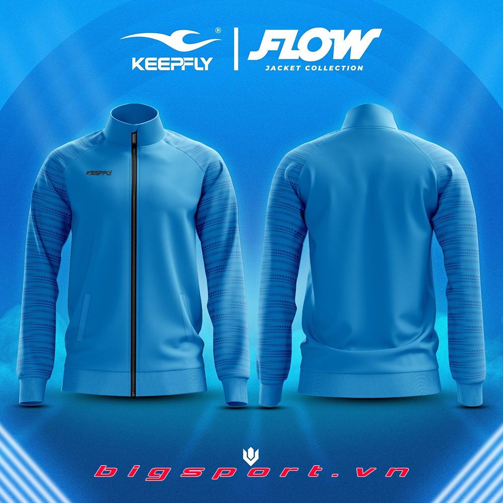 Áo khoác thể thao nam Keep Fly Flow chính hãng màu xanh ya