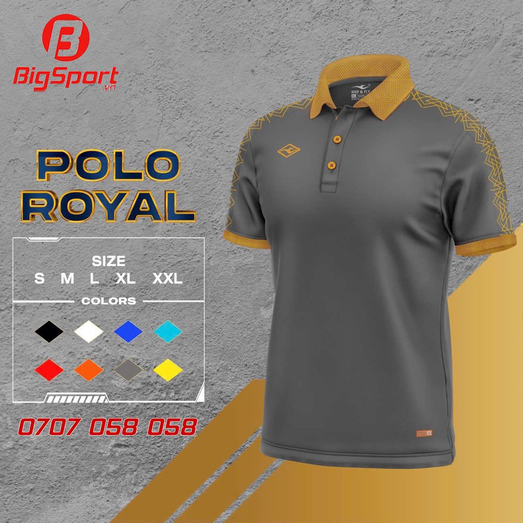 Áo Polo thể thao Keep Fly Royal