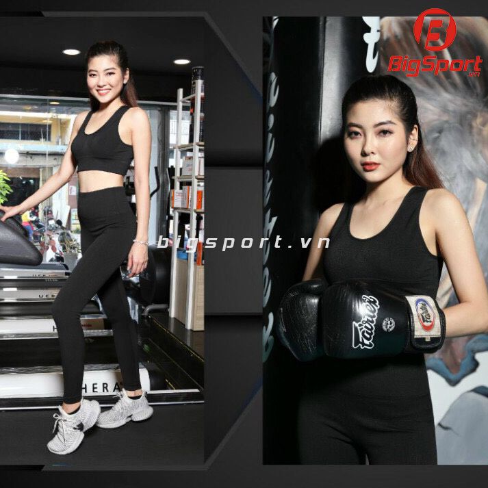 Quần tập Gym nữ Keep Fly Legging dệt Uni màu đen chính hãng