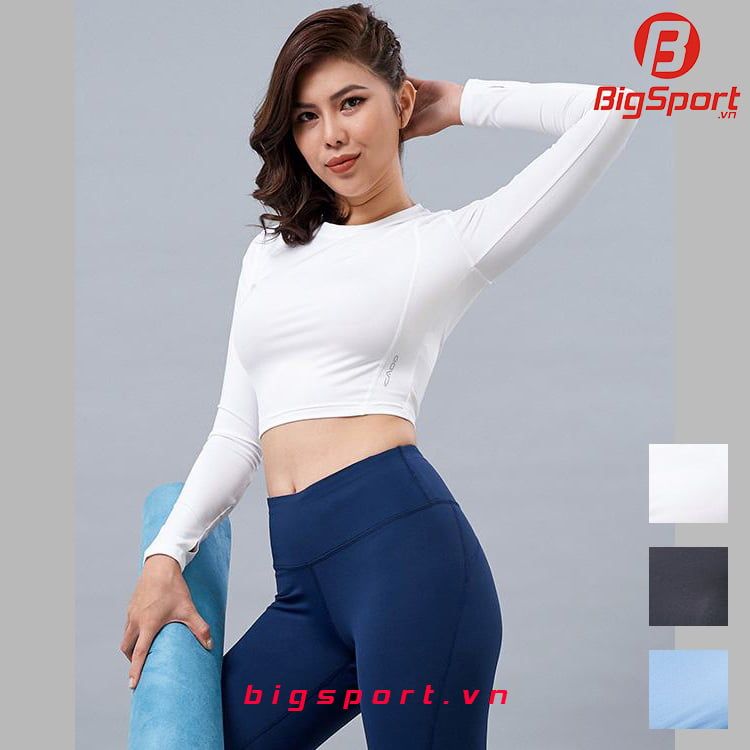 Áo tập gym nữ tay dài Icado Croptop AT5