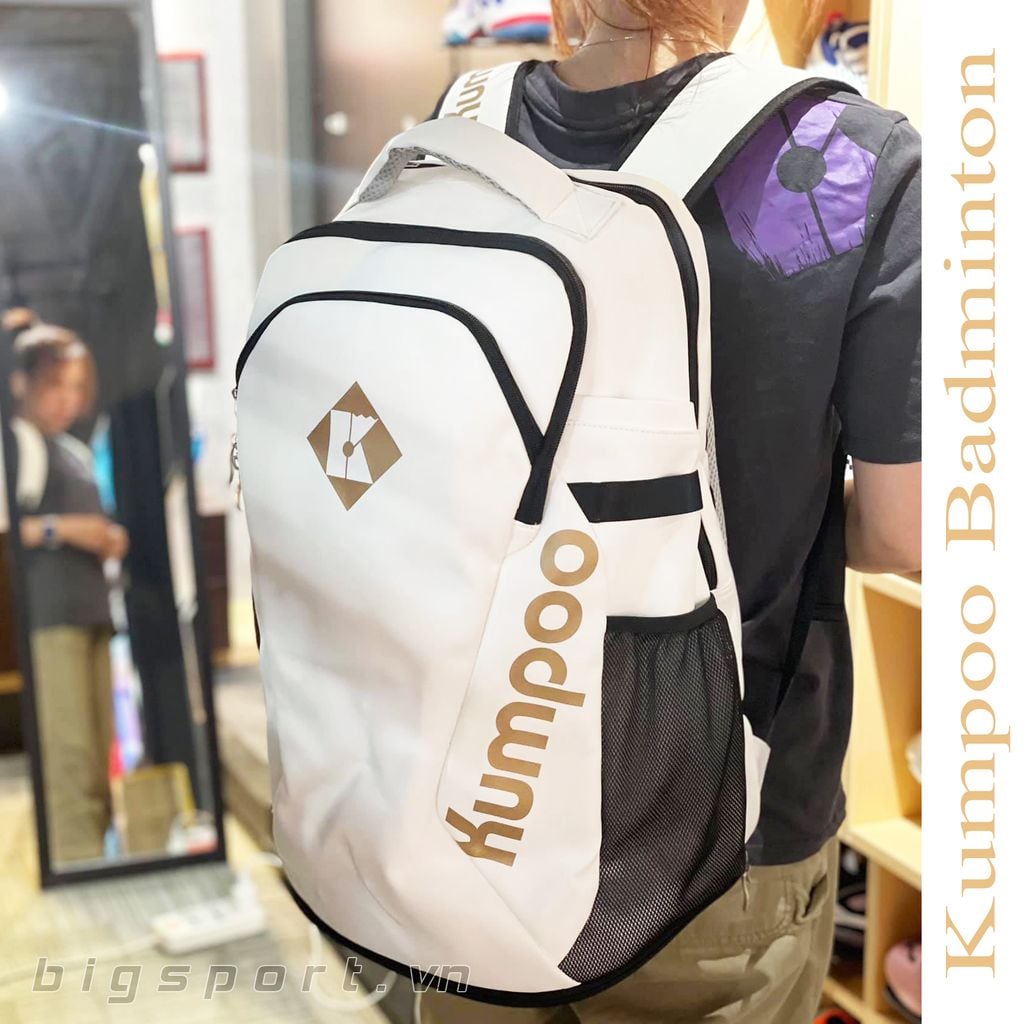 Balo cầu lông Kumpoo KB 127 màu trắng chính hãng