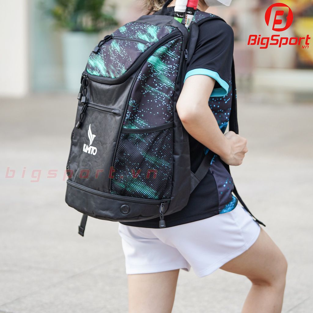 Balo cầu lông Kamito T-Coba màu đen phối xanh ngọc