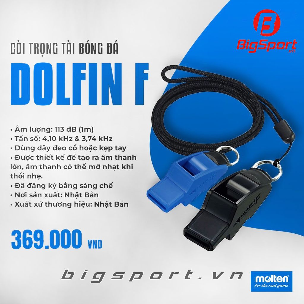 Còi trọng tài Molten Dolfin F