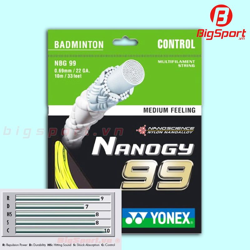 Dây đan vợt cầu lông Yonex Nanogy 99 chính hãng