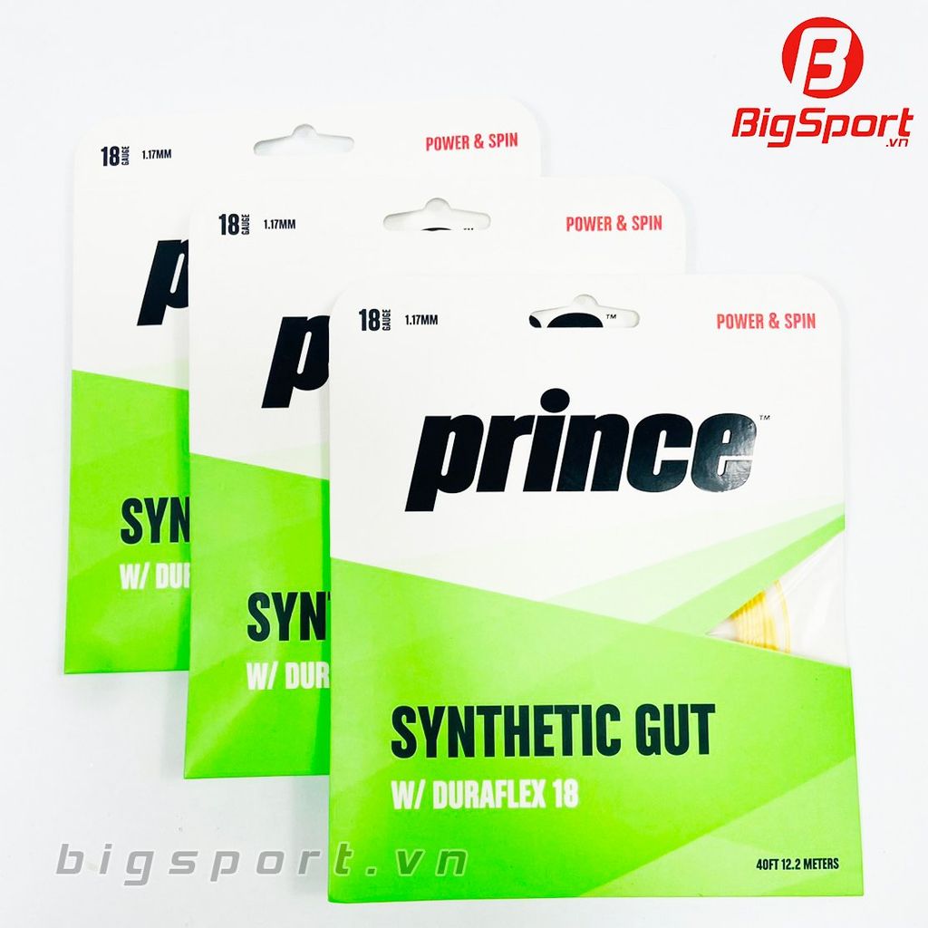 Dây đan vợt tennis Prince Synthetic Gut Duraflex 18 chính hãng