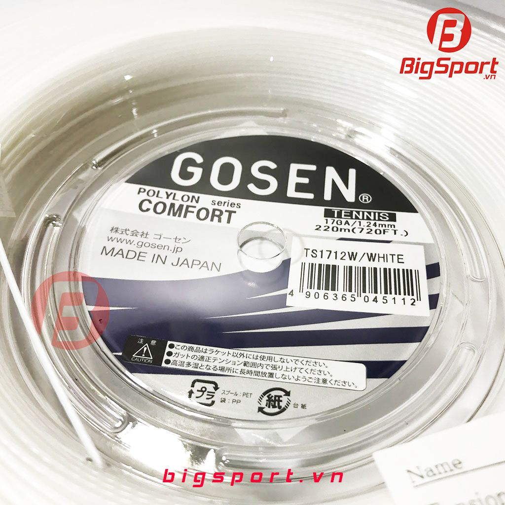 Dây đan vợt tennis Gosen xoắn Polyon Comfort 17