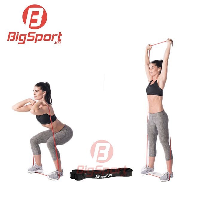 Dây kháng lực tập Gym Jumpfit 2,1cm màu đen
