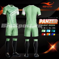 Bộ Quần áo bóng đá không logo Keep Fly Panzer xanh ngọc-chính hãng