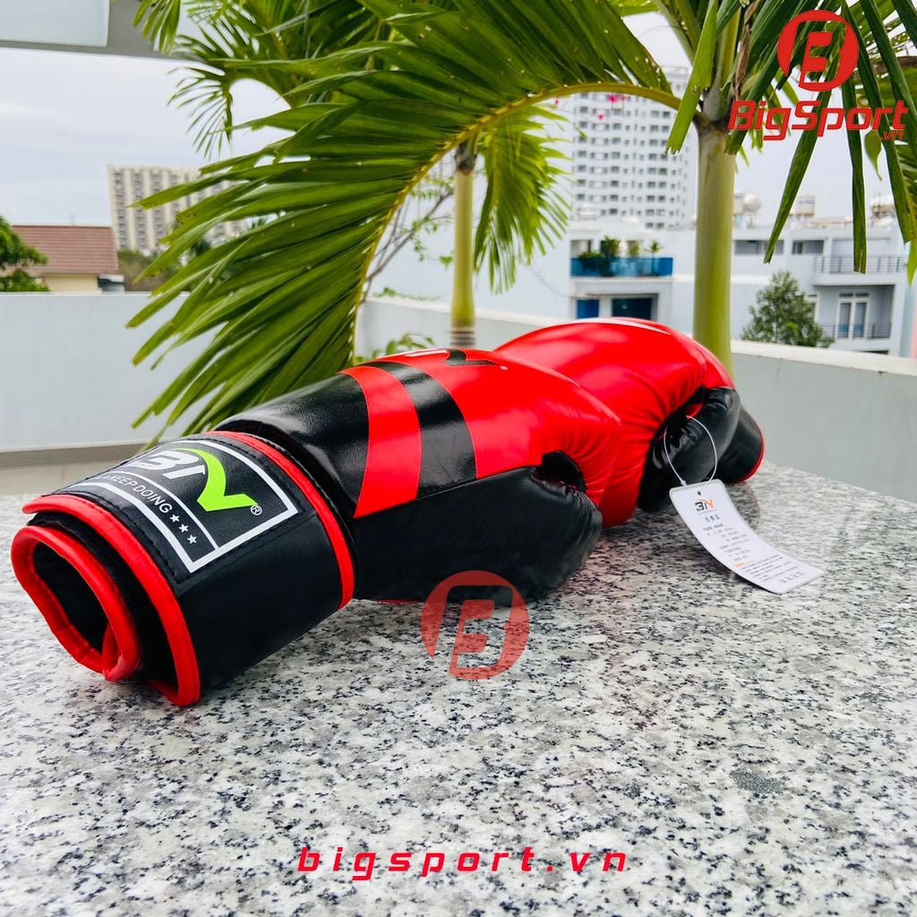 Găng Boxing BN 10OZ màu đỏ chính hãng