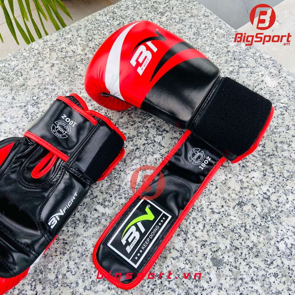 Găng Boxing BN 10OZ màu đỏ chính hãng