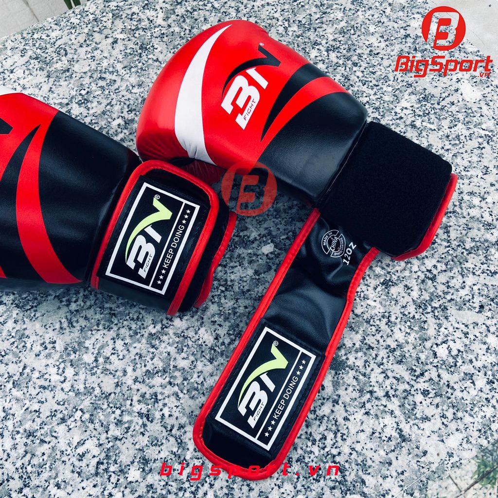 Găng Boxing BN 12OZ màu đỏ chính hãng