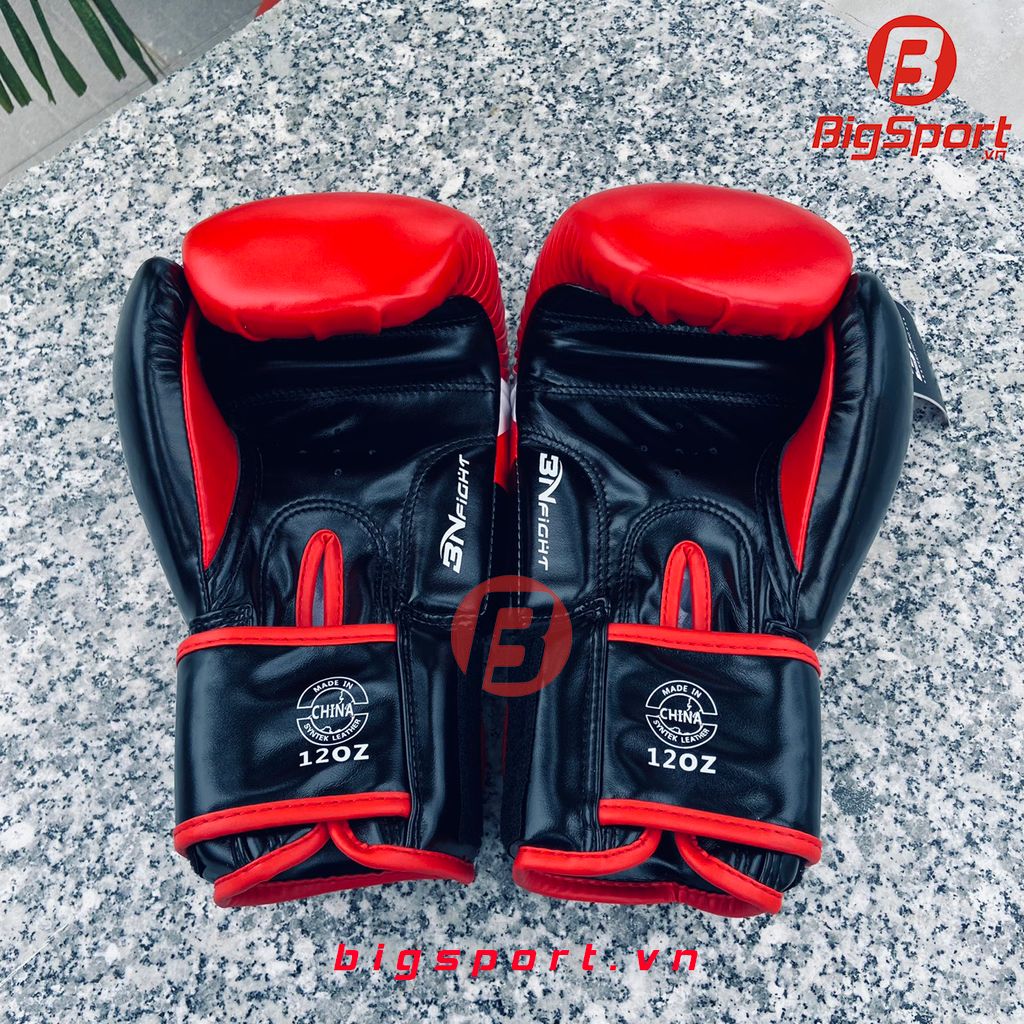 Găng Boxing BN 12OZ màu đỏ chính hãng