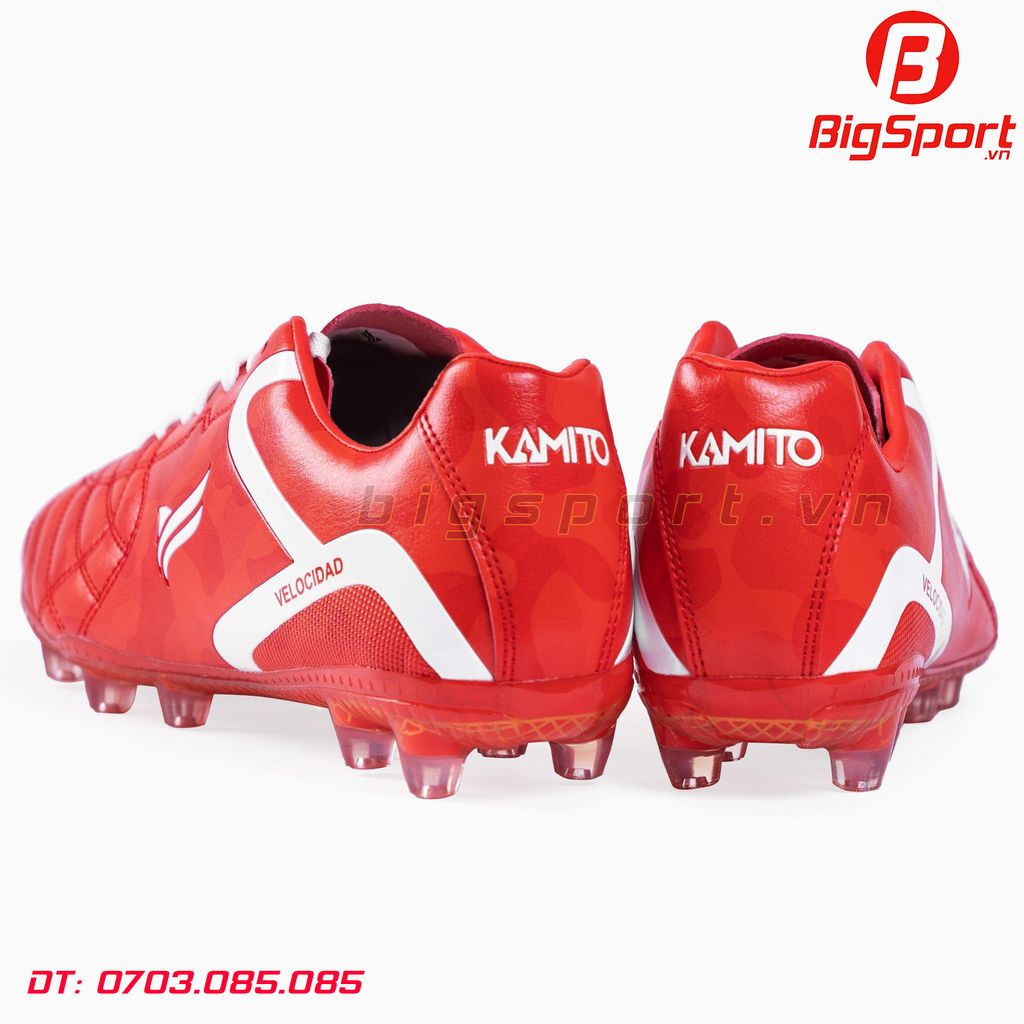 Giày đá bóng sân cỏ tự nhiên Kamito Velocidad Legend màu đỏ