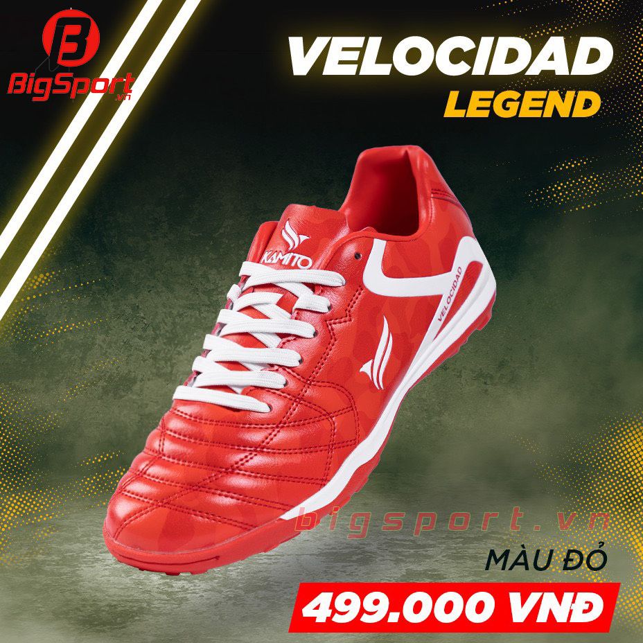 Giày đá bóng sân cỏ nhân tạo Kamito Velocidad Legend màu đỏ