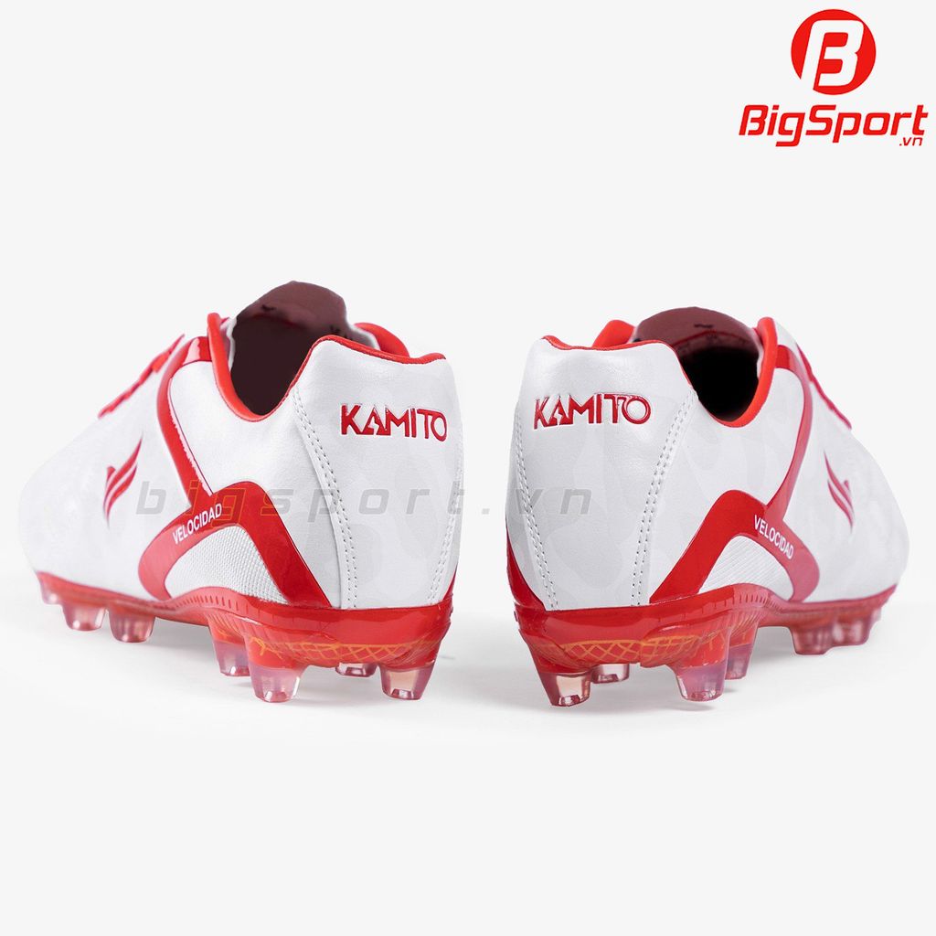 Giày đá bóng sân cỏ tự nhiên Kamito Velocidad Legend màu trắng