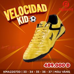 Giày đá bóng trẻ em Kamito Velocidad màu vàng