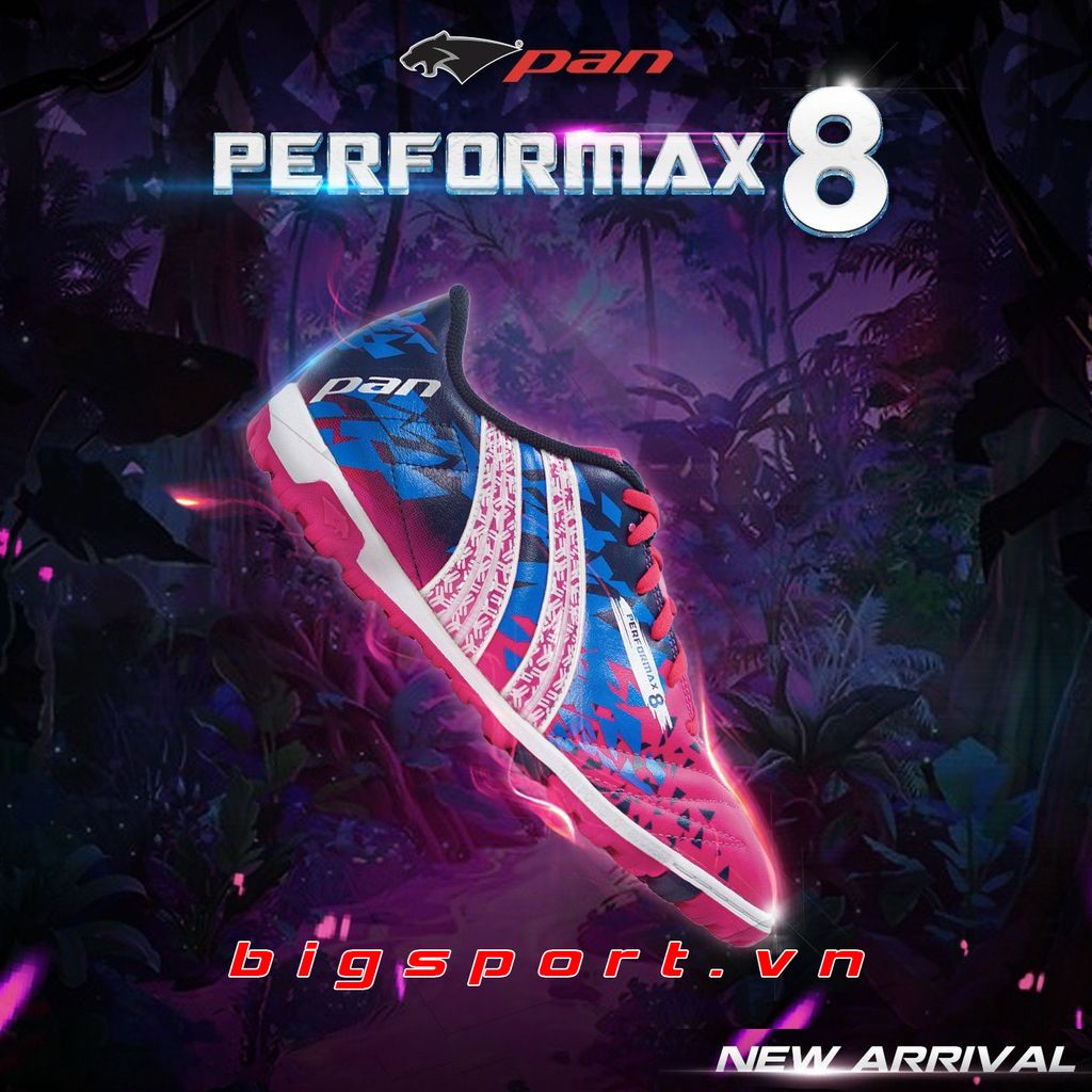 Giày Pan Performax 8 new đế TF màu hồng xanh