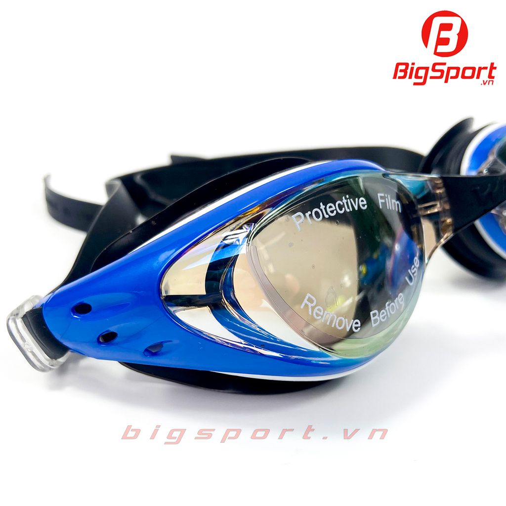 Kính bơi có độ Whale 2409 màu xanh phối đen