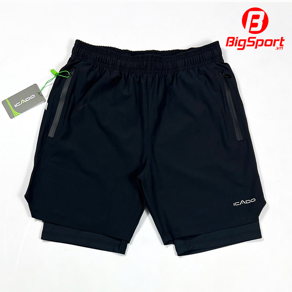 Quần short thể thao nam 2 lớp Icado AT14