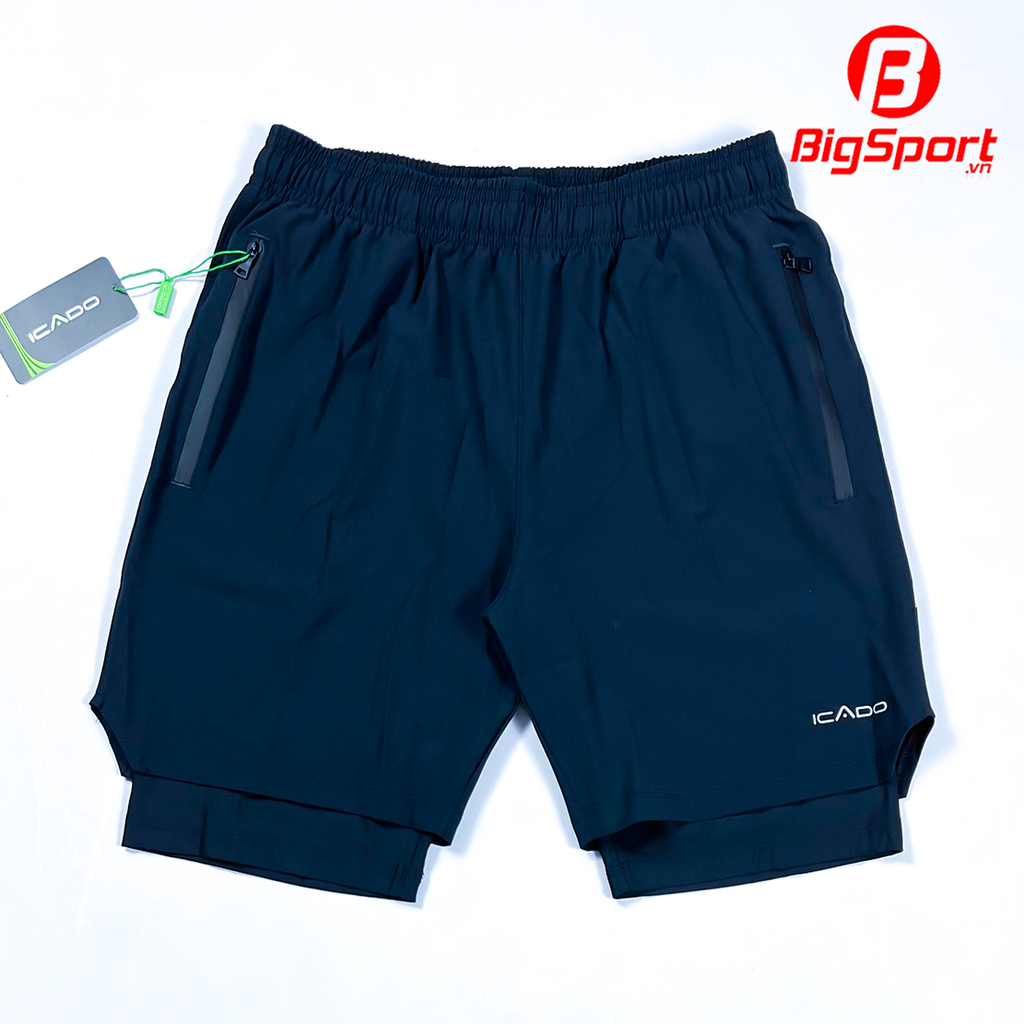 Quần short thể thao nam 2 lớp Icado AT14