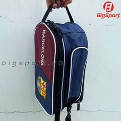 Túi đựng giày 2 ngăn Barcelona màu đỏ phối xanh