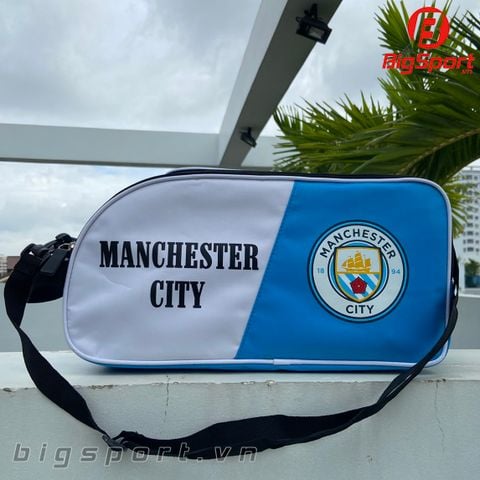 Túi đựng giày 2 ngăn Manchester City màu xanh phối trắng