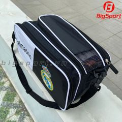 Túi đựng giày 2 ngăn Real Madrid màu đen phối trắng