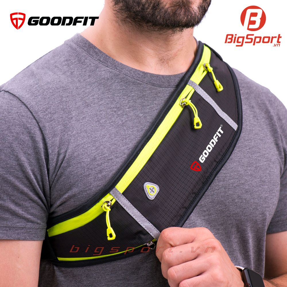Túi đeo bao tử thể thao GoodFit GF106RB màu đen