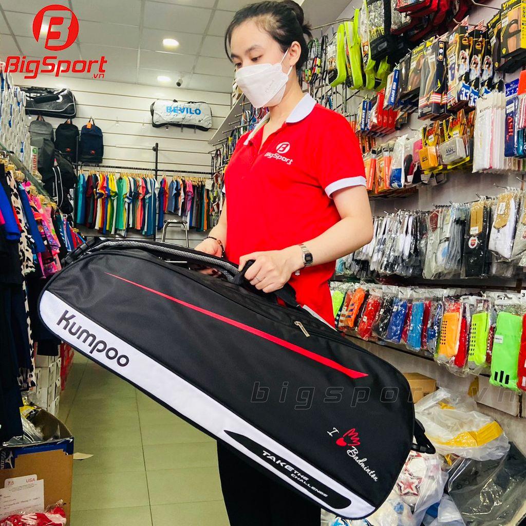 Túi đựng vợt cầu lông Kumpoo KB 265 chính hãng màu đen
