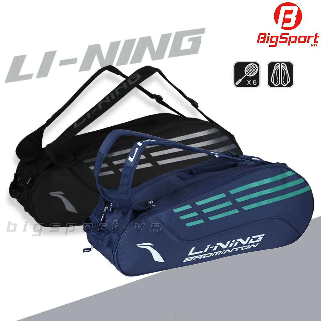 Túi cầu lông Lining ABJS023 màu đen chính hãng