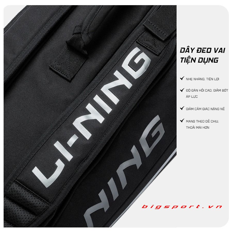 Túi Cầu Lông Lining ABJT059-1 màu đen