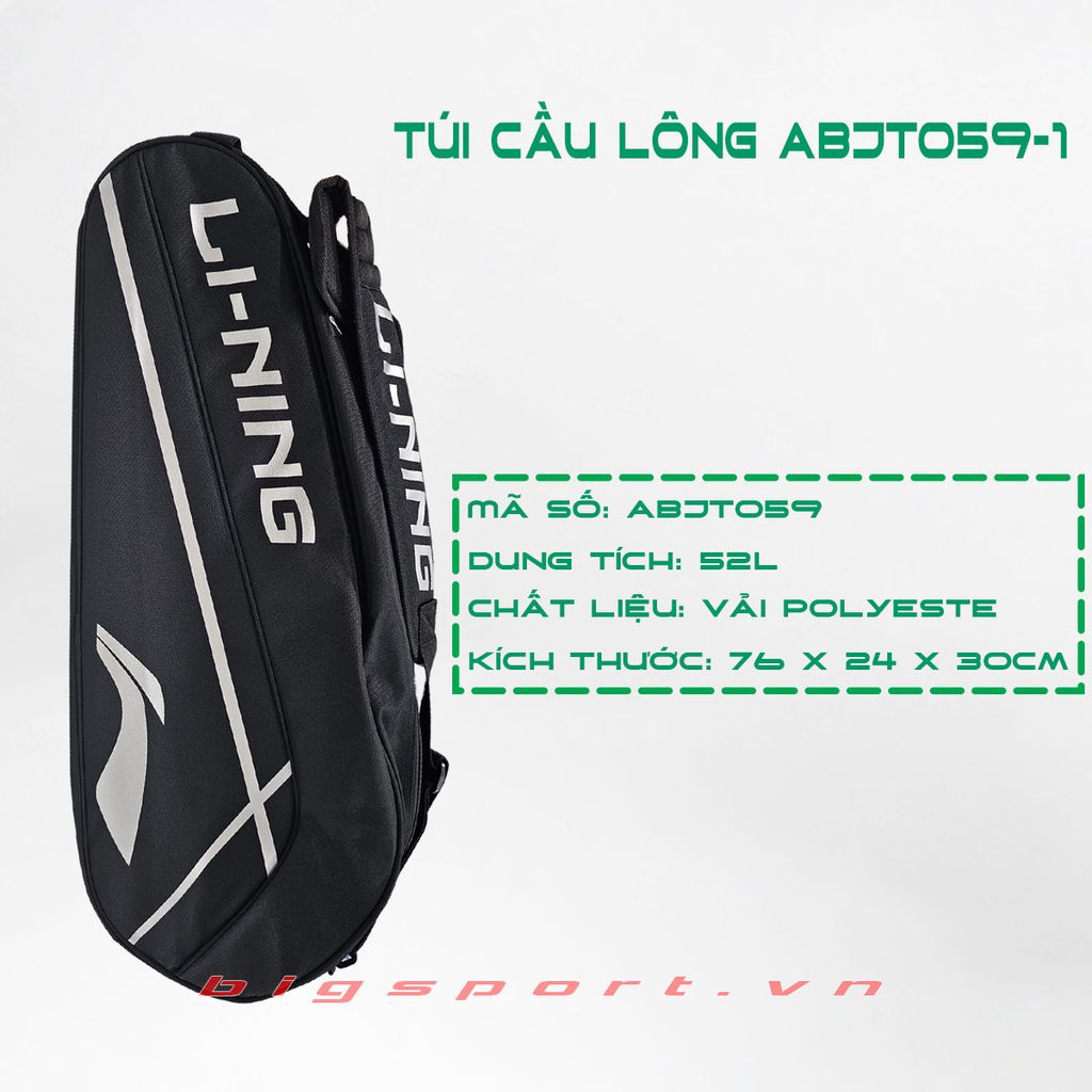 Túi Cầu Lông Lining ABJT059-1 màu đen