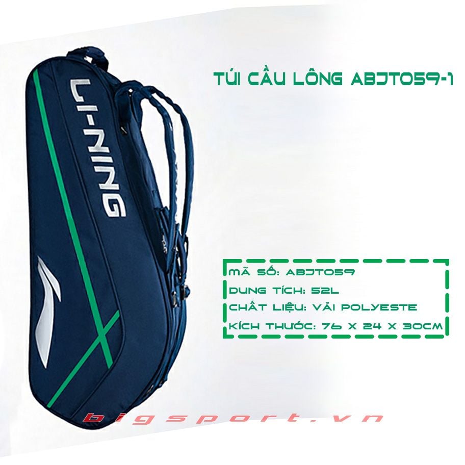 Túi Cầu Lông Lining ABJT059-2 màu xanh dương